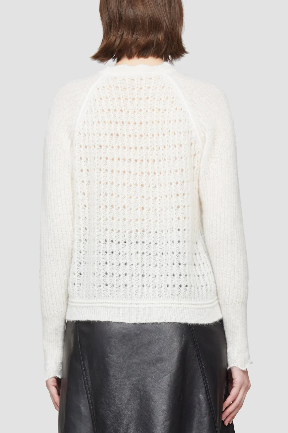 Wool Boxy Crew Neck Cardigan - Image 5