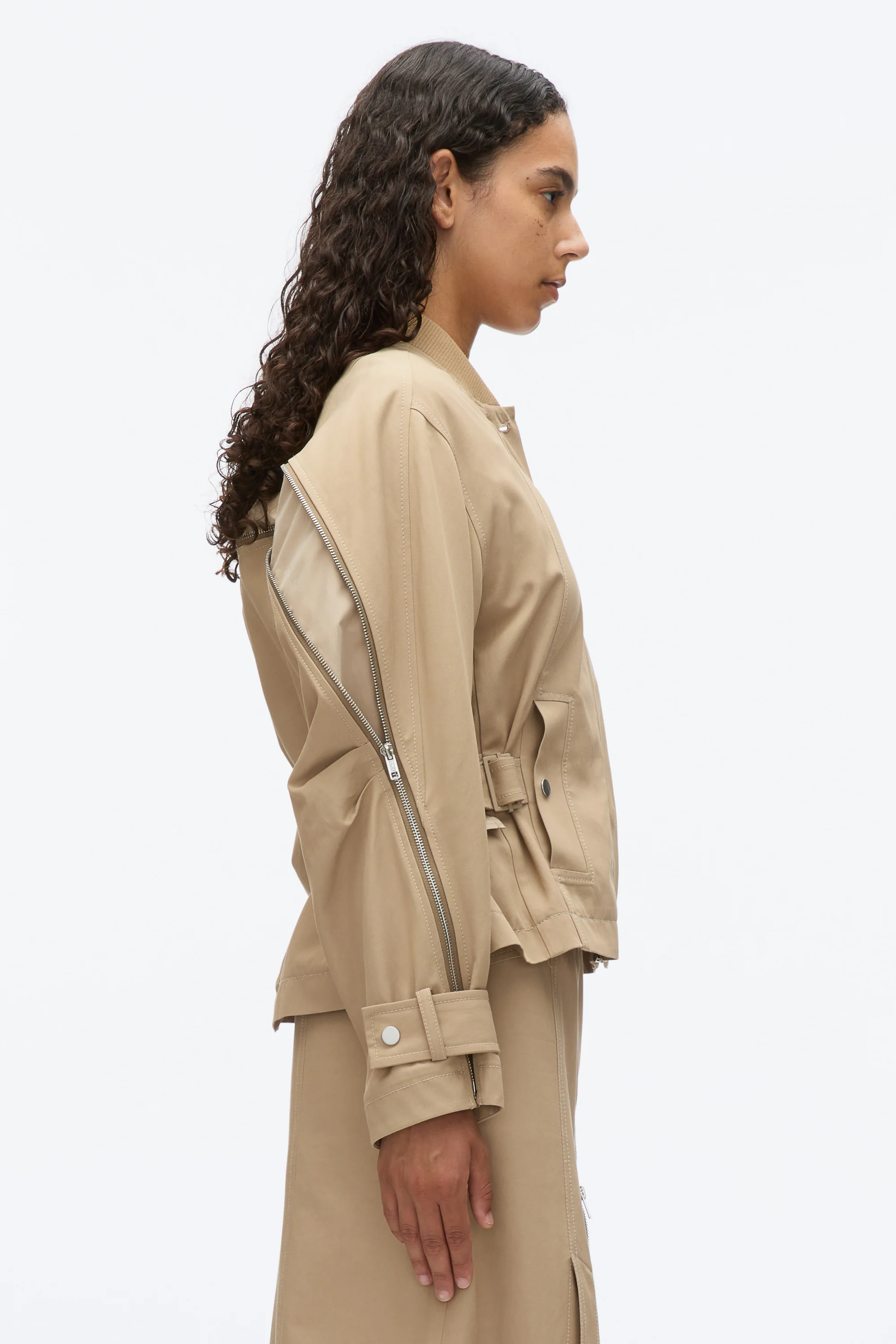 Zip Cocoon Back Bomber Jacket - Image 4