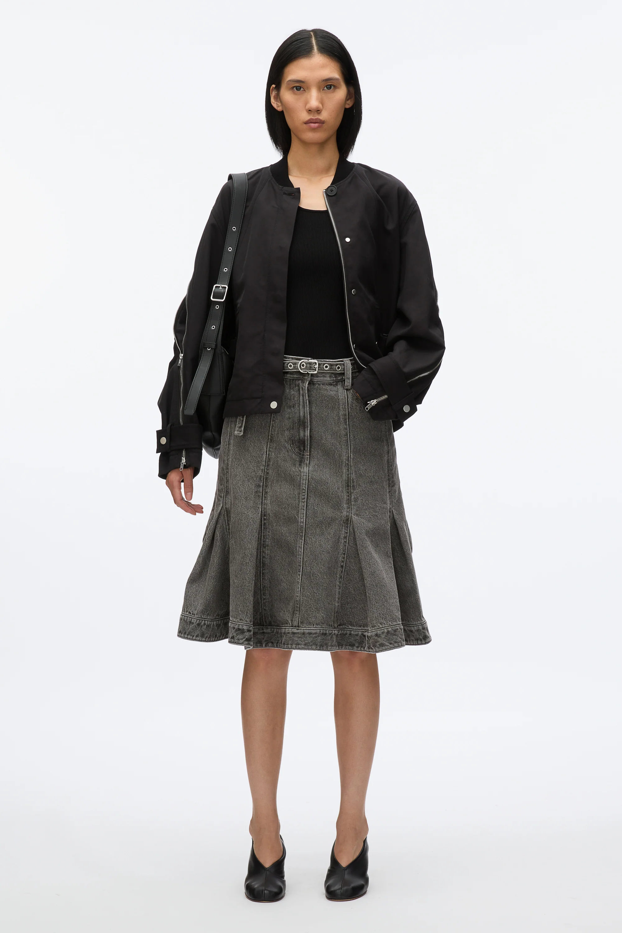 Zip Cocoon Back Bomber Jacket - Image 9